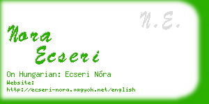 nora ecseri business card